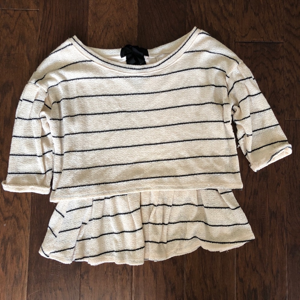 9-His STCL black and white sweater top